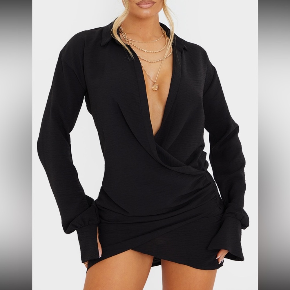 Elegant Black Wrap Top